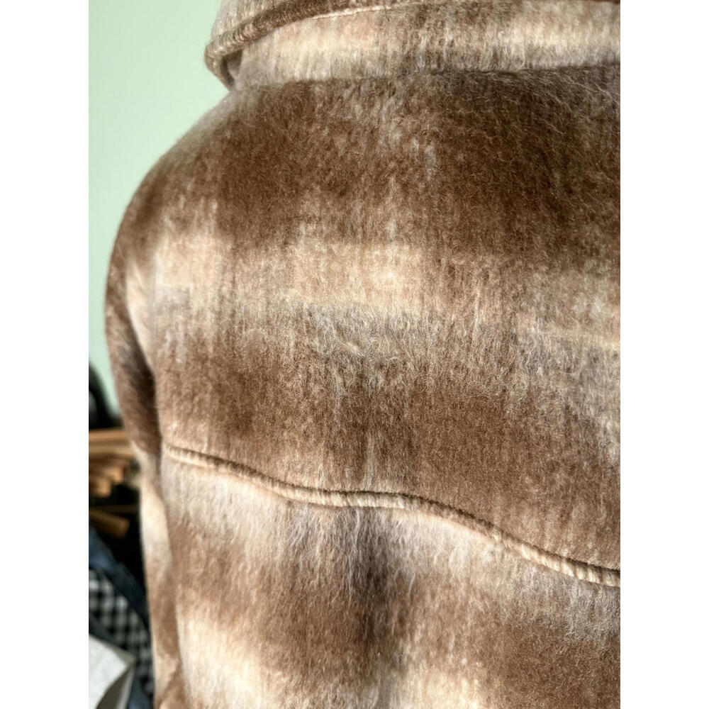 NWT! Lucky Brand Plaid Jacket Light Brown Ombre Size Large - Picture 8 of 8